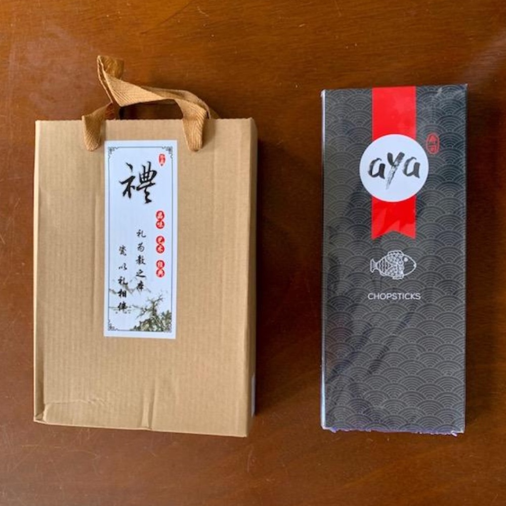 NEW 6 of Ceramic Sake Tea Cups and 10 Pairs Fiberglass Premium Chopsticks